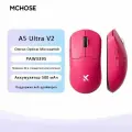 MCHOSE Игровая мышь беспроводная A5 Ultra(Оснащен приемником 4K), белый, бежевый