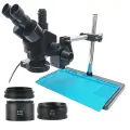 3.5X-90X симулярно-фокальный микроскоп тринокулярный стерео с поддержкой руки Ремонт сварки PCB