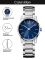 Наручные часы CALVIN KLEIN City, серебристый/синий