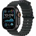 Apple Watch Ultra 2 49mm Black Titanium Case Ocean Band, Black