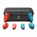 Защитный чехол + сумка кейс Skull & Co. NeoGrip для Nintendo Switch/Switch OLED c 3 сменными ручками, красно-синий