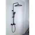 Душевая система с тропическим душем Frap H84 F2484-6, латунь в черном цвете