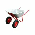 Тележка строительная 2-х колесная усиленная 180 кг, 110 л, корыто 0,7мм, колеса d 3,25х8 кам/под Вариант 77 12110М красн