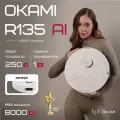 Робот пылесос, OKAMI R135 AI, моющий робот пылесос с влажной уборкой, робот пылесос со станцией самоочистки,
