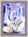 Алмазная вышивка Алмазная живопись Лебединая пара 50x67 АЖ-0197