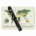 Скретч карта мира Летопись Путешествий серебро (96х65 cм) в тубусе ( с набором аксессуаров)