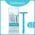 TopBeauty Paris Бритвы женские одноразовые, 2 лезвия, увлажняющая полоска, 5шт