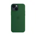 Силиконовый чехол MagSafe для iPhone 13 с цветной анимацией / Silicone Case Clover / Зеленый
