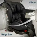 Автокресло детское поворотное Pituso Roys Pro, группа 0-3, Isofix, черные вставки