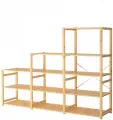 Стеллаж деревянный напольный IKEA Ivar 259х30х179 см, 12 полок, сосна