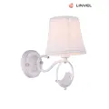 Бра с птичкой 1 плафон-абажур, Белое золото, E14 40W, 240х140х240мм