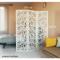 Ширма высокая перегородка для зонирования комнаты. Перегородка ажурная для салона красоты . Размер 220 см высота *150см ширина. Цвет белый