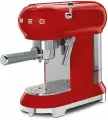 Кофемашина-эспрессо Smeg ECF01RDEU, нержавеющая сталь, цвет красный