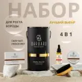 Мужской набор для роста бороды Barbaro, с маслом переца чили в подарочной тубе 4в1