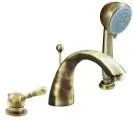 Смеситель на борт ванны Rav Slezak Labe L069.5SSM на 3 отверстия бронза