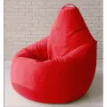 Кресло-мешок Груша, Puff Daddy, Красный Велюр, XXXXL, 250 литров, КОМФОРТ, пуф, кресло, бескаркасная мягкая мебель