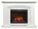 Электрокамин FlameKamin Бирмингем WT с очагом Sparta 25.5 LED (камин электрический)