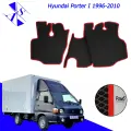 Коврики EVA/ЕВА/ЭВА для Hyundai Porter I Хендай портер 1996 - 2010 черный-красный