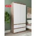Шкаф для одежды Letta Пакс, ЛДСП, 2 двери, распашной, белый, 90х180х45 см