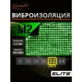 Шумофф М2 упаковка 22 листа 37х27 см Шумоизоляция автомобиля, виброизоляция для авто, вибродемпфер для пола, арок, дверей