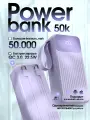 Power Bank GEROY 50000 mAh внешний аккумулятор с быстрой зарядкой, фиолетовый