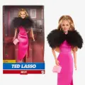 Mattel Barbie Signature Ted Lasso Keeley / Фирменное Лассо Теда Барби Коллекционная кукла в розовом платье и шали из искусственного меха