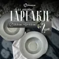 Набор сервировочных обеденных тарелок для пасты Homium Boho, 2шт, D24.5см, цвет серый