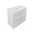 Тумба подвесная в ванную комнату Soho 60 Quadro, белая под раковину Deep-60 (без раковины)