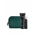 Мужской набор Collistar, Гель для душа и пена для бритья в кожаной косметичке для путешествий