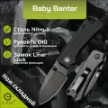 Складной нож CIVIVI Baby Banter C19068S-2, сталь Nitro-V blackwash, рукоять black G10