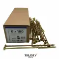 Конструкционные саморезы TCC 6х180 потайные (100 шт) Trusty TCC06180