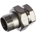 Сгон Giacomini прямой, НВ, 1, 1, латунь, хромированный R18X005