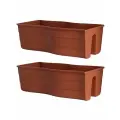 Ящик балконный на перила FALA 60см терракотовый 2шт