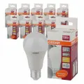 Лампочки светодиодные OSRAM LED Star, 1521лм, 13Вт, 2700К теплый свет, цоколь E27, колба A, 10 штук