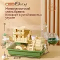 Клетка для хомяка из цельного дерева, стойкого к прогрызанию,36*26*27.5CM