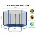Батут с защитной сеткой PERFETTO SPORT ACTIVITY 8 диаметр 2,44 м синий