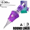 Картриджи для тату и перманентного макияжа MAST CYBER - 3 RLLT/0.30 Round Liner, 20шт