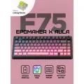Беспроводная механическая клавиатура Epomaker x Aula F75 градиент, русская раскладка, розовый-черный