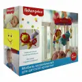Мобиль для детской кроватки Fisher-Price - 5 подвесных игрушек Обезьянка Слоненок Львенок Банан Пончик, 0+, F1027