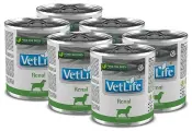 Диетические консервы для собак Farmina Vet Life Renal при заболевании почек, паштет, упаковка 6* 300 г