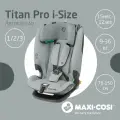 Автокресло детское Maxi-Cosi от 1 до 12 лет, группа 1/2/3 (9-36 кг), модель Titan Pro 2 с базой, зеленый