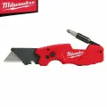 Складной универсальный нож Milwaukee FASTBACK 6-в-1 с инструментами для ремонта, зачистки проводов и открывалкой