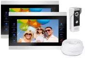 Комплект видеодомофон с двумя мониторами и вызывная панель (2 х HDcom S-104 и HDcom 84203-CR80) - видеодомофон в квартиру