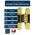 Петли дверные скрытые KRONA KOBLENZ K2760 OL 1 шт, золотой