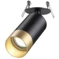 370875 SPOT NT22 238 черный/золото Светильник встраиваемый IP20 GU10 9W 220V SLIM