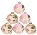 Набор стеклянных шаров Клари Дезире - Peony 10 см 6 шт