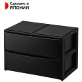 Органайзер для хранения с 2 выкатными ящиками 39х27х26.5 см
