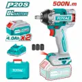 Аккумуляторный гайковерт Total TIWLI2050, 20В, 4 А·ч*2шт, ударный, Li-Ion