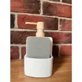 Кухонный диспенсер Kitchen для моющего средства , дозатор для мыла с губкой, белый
