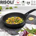 Сковорода Risoli Granito с высоким бортом 28 см с крышкой